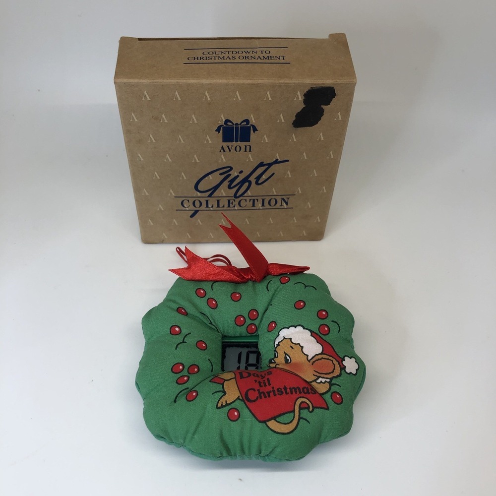 Vintage Avon Countdown To Christmas Ornament Original Box Works